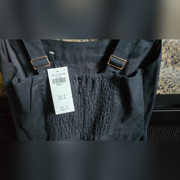 Abercrombie & Fitch Linen-Blend Wide Strap Mini Dress - Black - XSmall - Picture 6 of 7